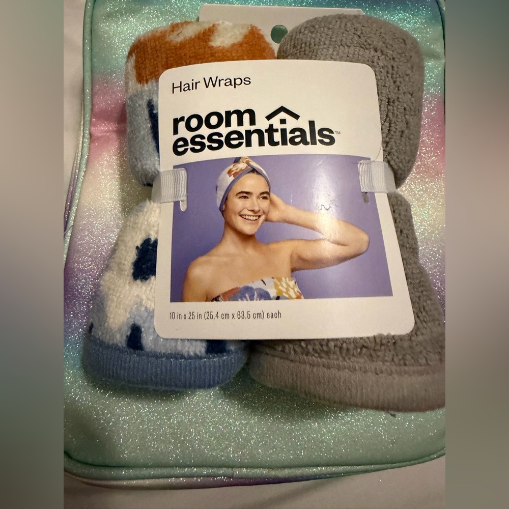 Room Essentials Hair Wraps in Gray and Multicolor